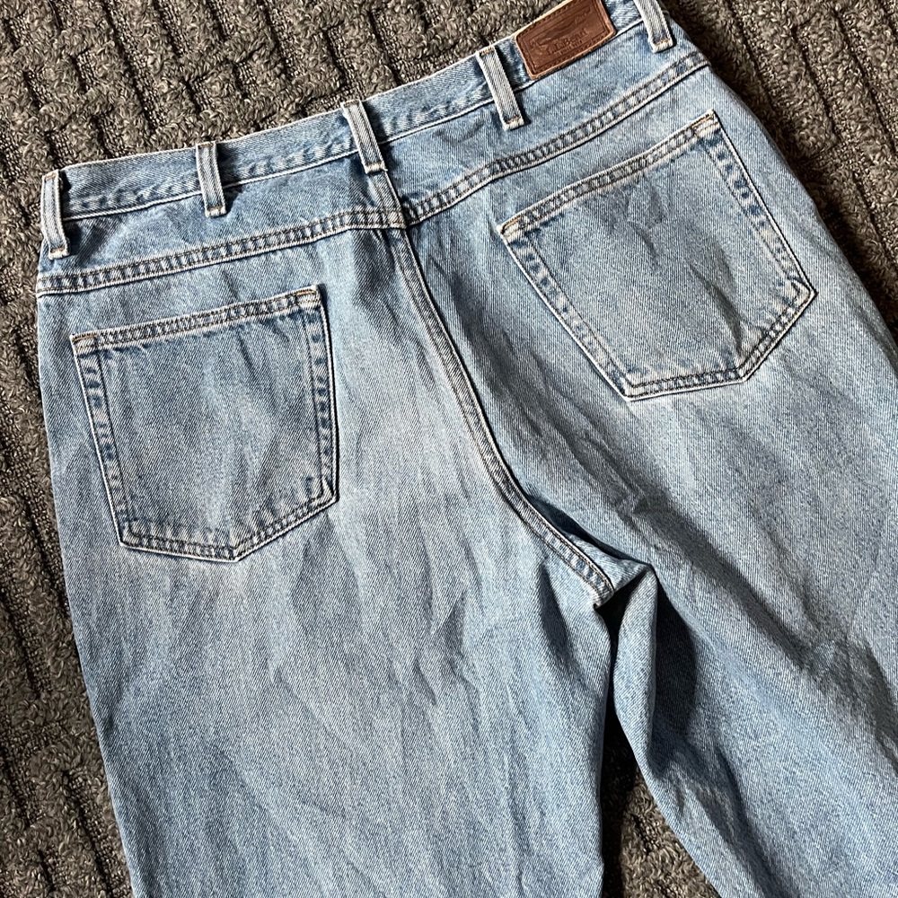 Vtg L.L. Bean 35x32 Double L Comfort Waist Jeans Relaxed Fit 100% Cotton Denim